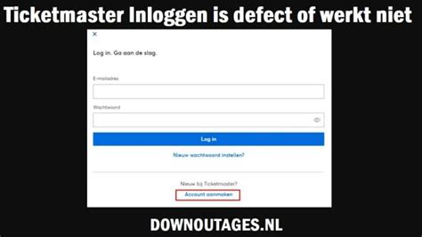 ticketmaster inloggen.